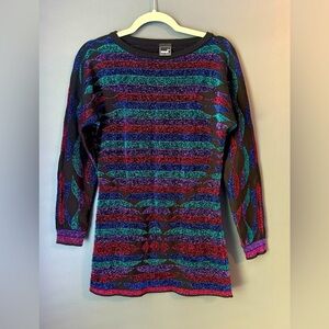 Vintage Metallic Shimmer Sweater. Mondi Germany. Acrylic Wool. 70s 80s 90s